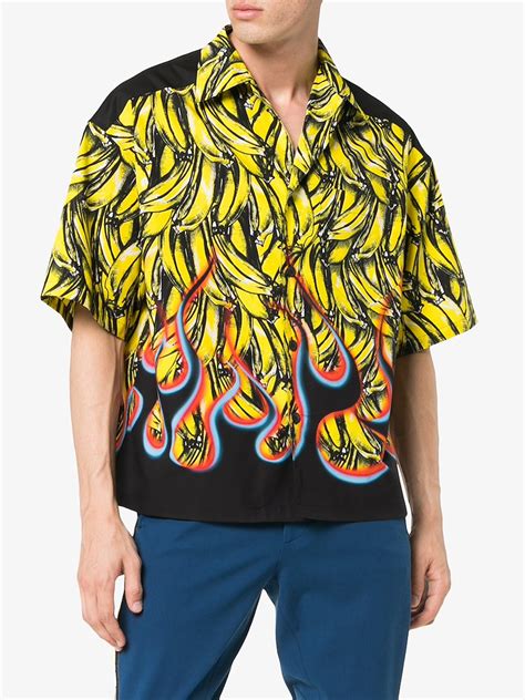 Prada 2018 Banana Flame Shirt 